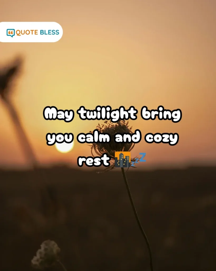 Peaceful Evening Quote Picture for Social Media
