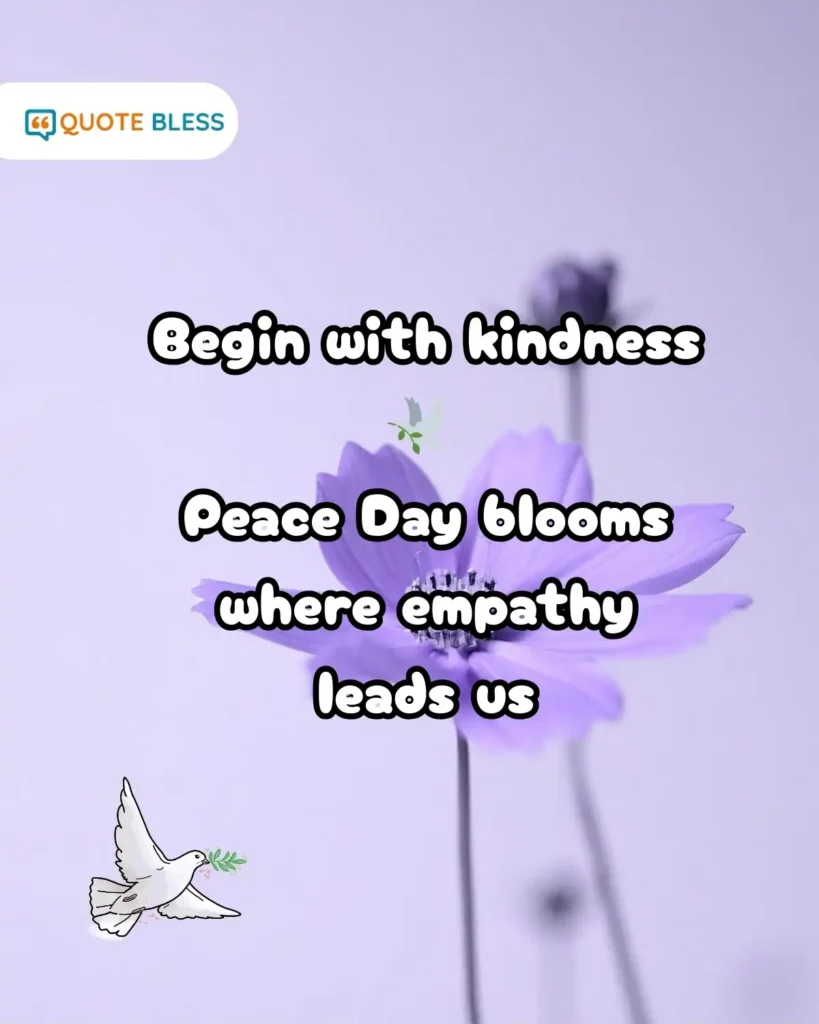 Peace Day quote calm hearts