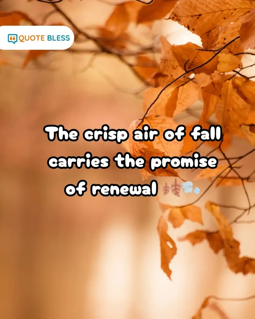 Crisp autumn air renewal quote