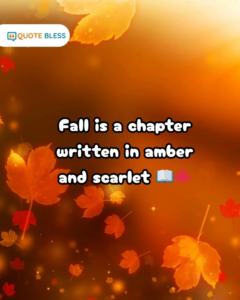 Fall is a chapter written in amber and scarlet 📖🍁