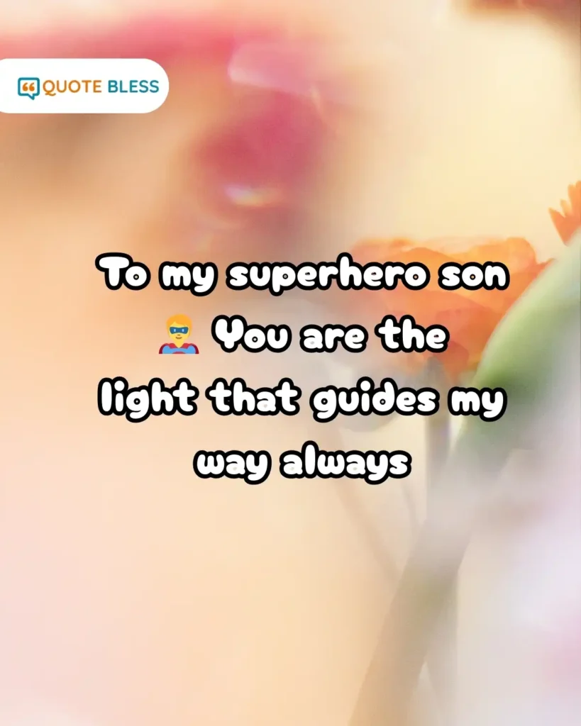 cute national sons day wish describing son as a superhero