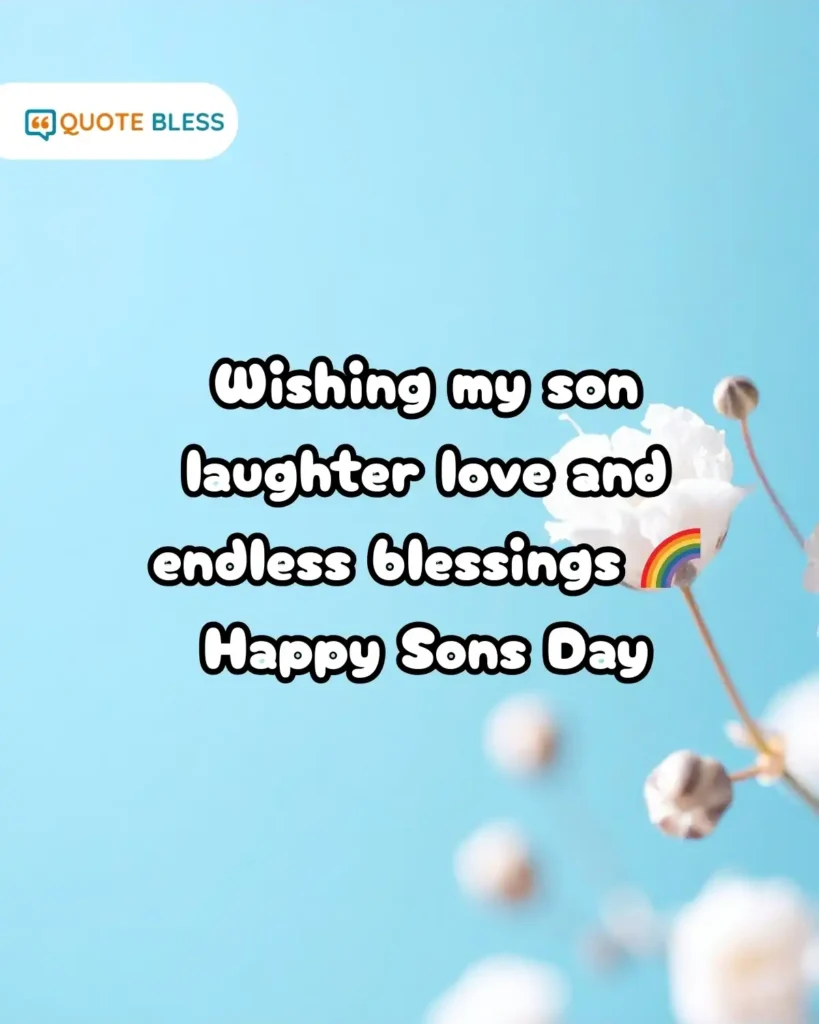 colorful caption for national sons day with blessings and joy