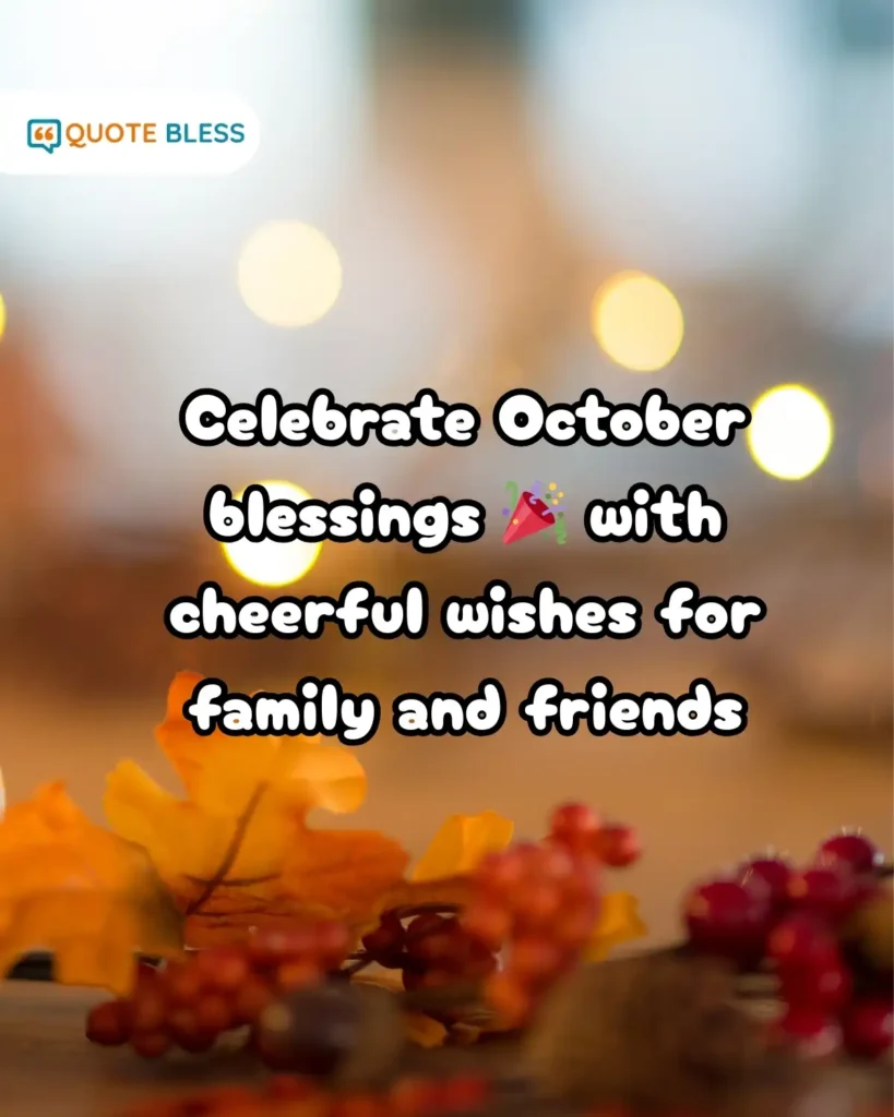 october blessings celebration message cheerful