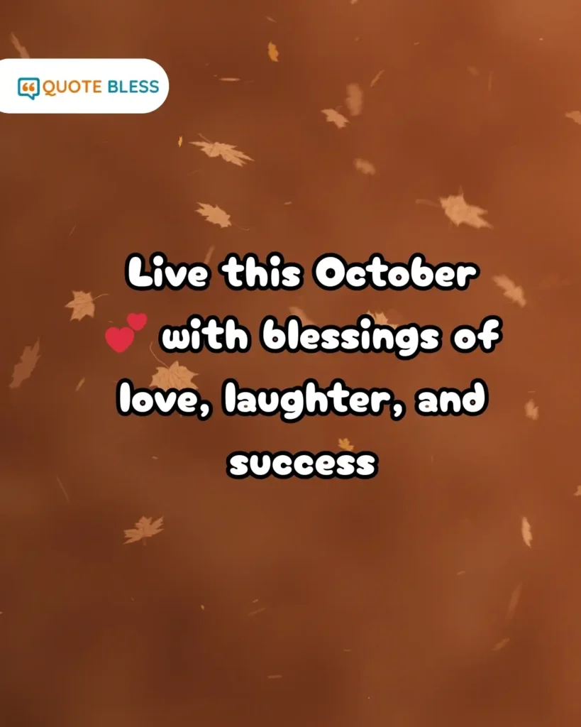 october blessings love and laughter message