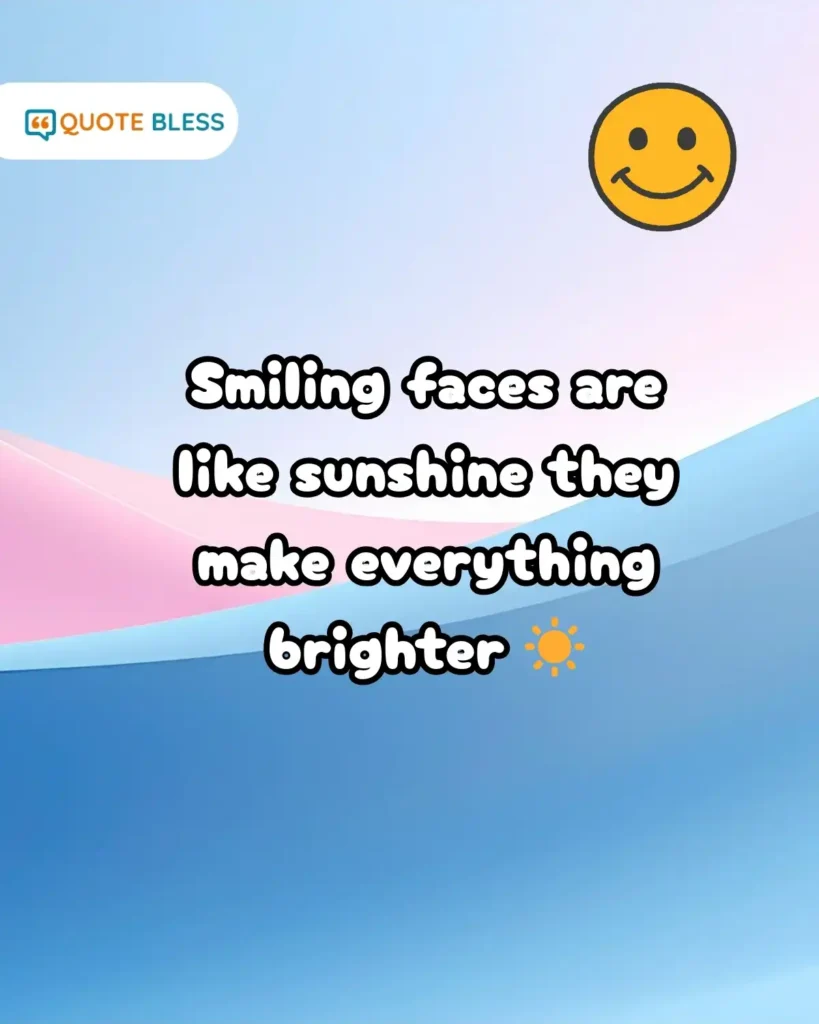 positive caption about bright smiles on world smile day