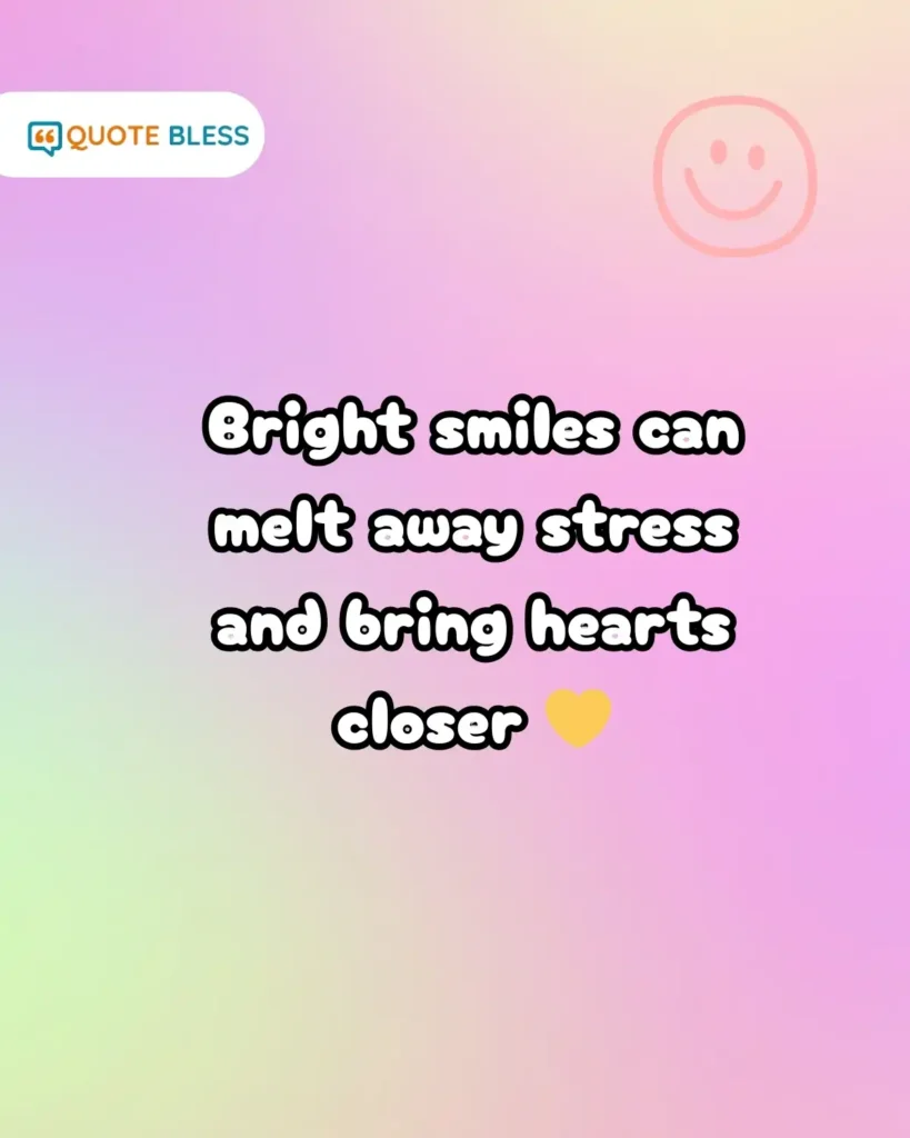 positive world smile day caption about stress relief