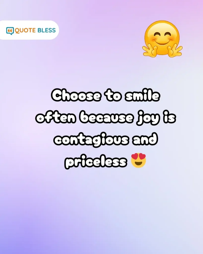 motivational caption about joy on world smile day