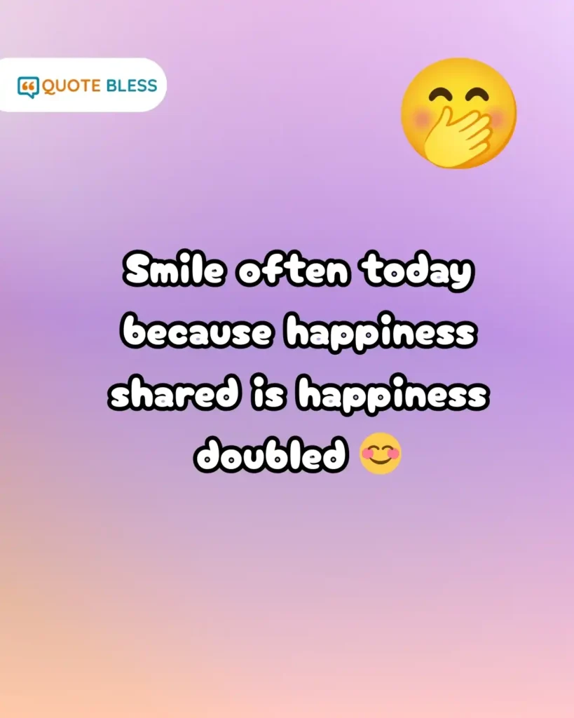 cheerful caption about shared joy on world smile day