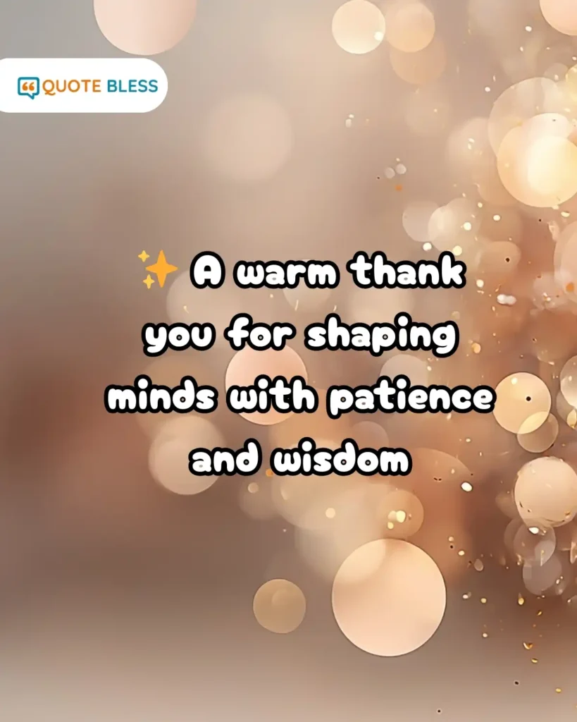 thank you note for teachers day with sparkling light effect