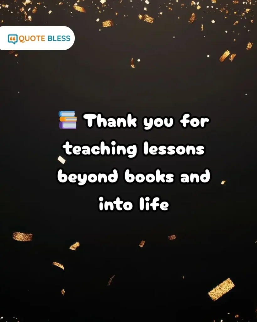thank you note for teacher with books and learning elements