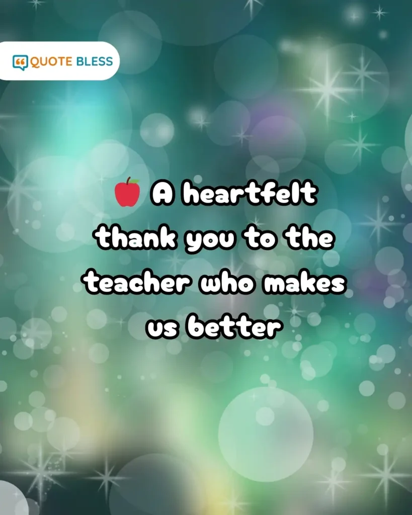 thank you note for teacher on teachers day with apple theme