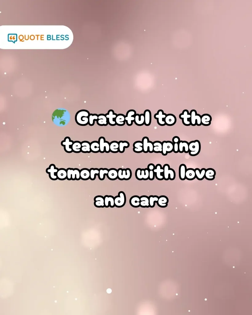 thank you message for teachers day with globe background