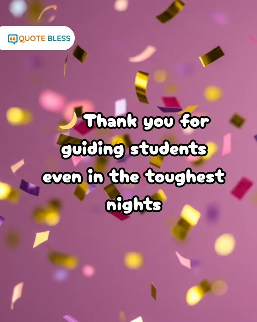 teachers day thank you message with moon and night theme