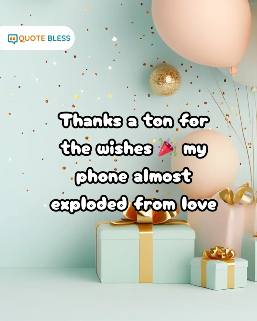 funny birthday thank you message phone wishes exploding