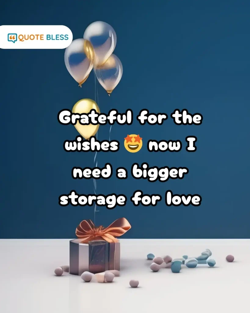 funny thank you birthday message about storage of love