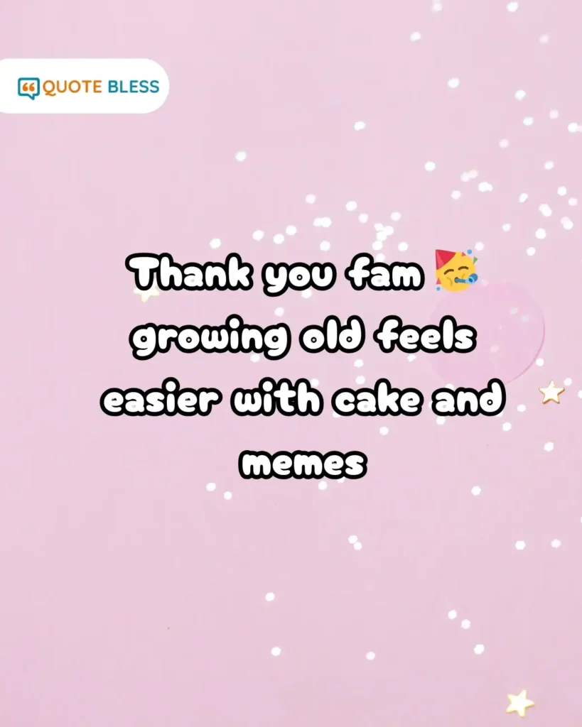 funny birthday thank you message cake and memes