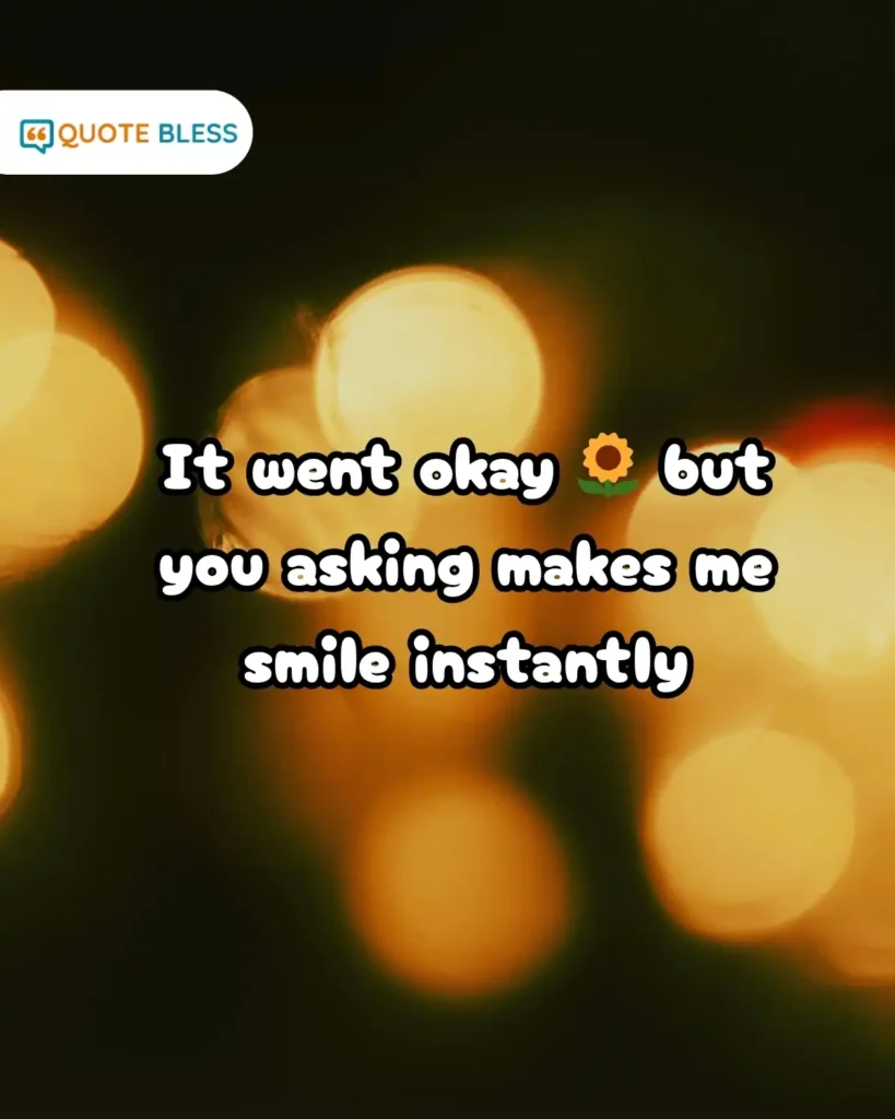 positive how was your day response with sunflower emoji