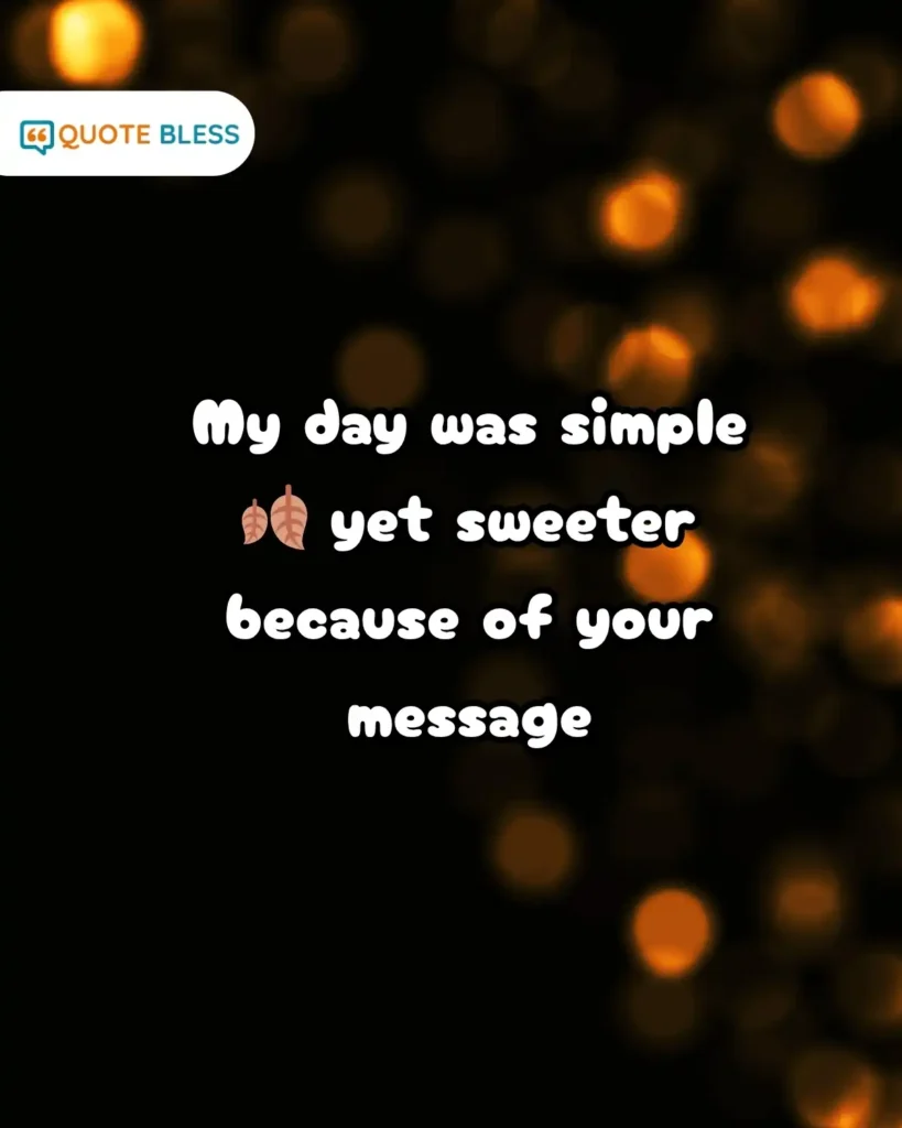 warm how was your day response with autumn emoji