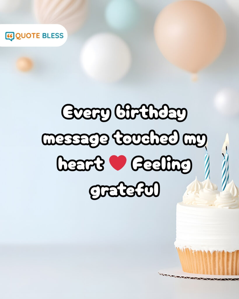 Birthday gratitude note for messages and wishes